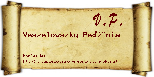 Veszelovszky Peónia névjegykártya